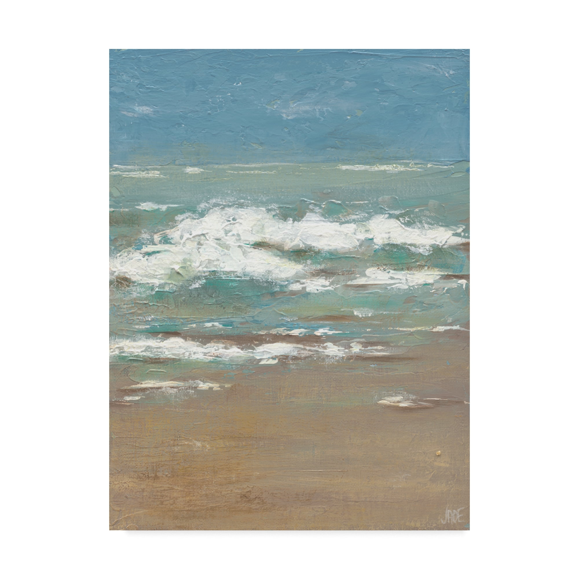 Trademark Fine Art 'Beach Waves I' Canvas Art by Jade Reynolds