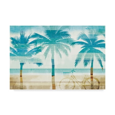 Trademark Fine Art 'Beachscape Palms I' Canvas Art by Michael Mullan