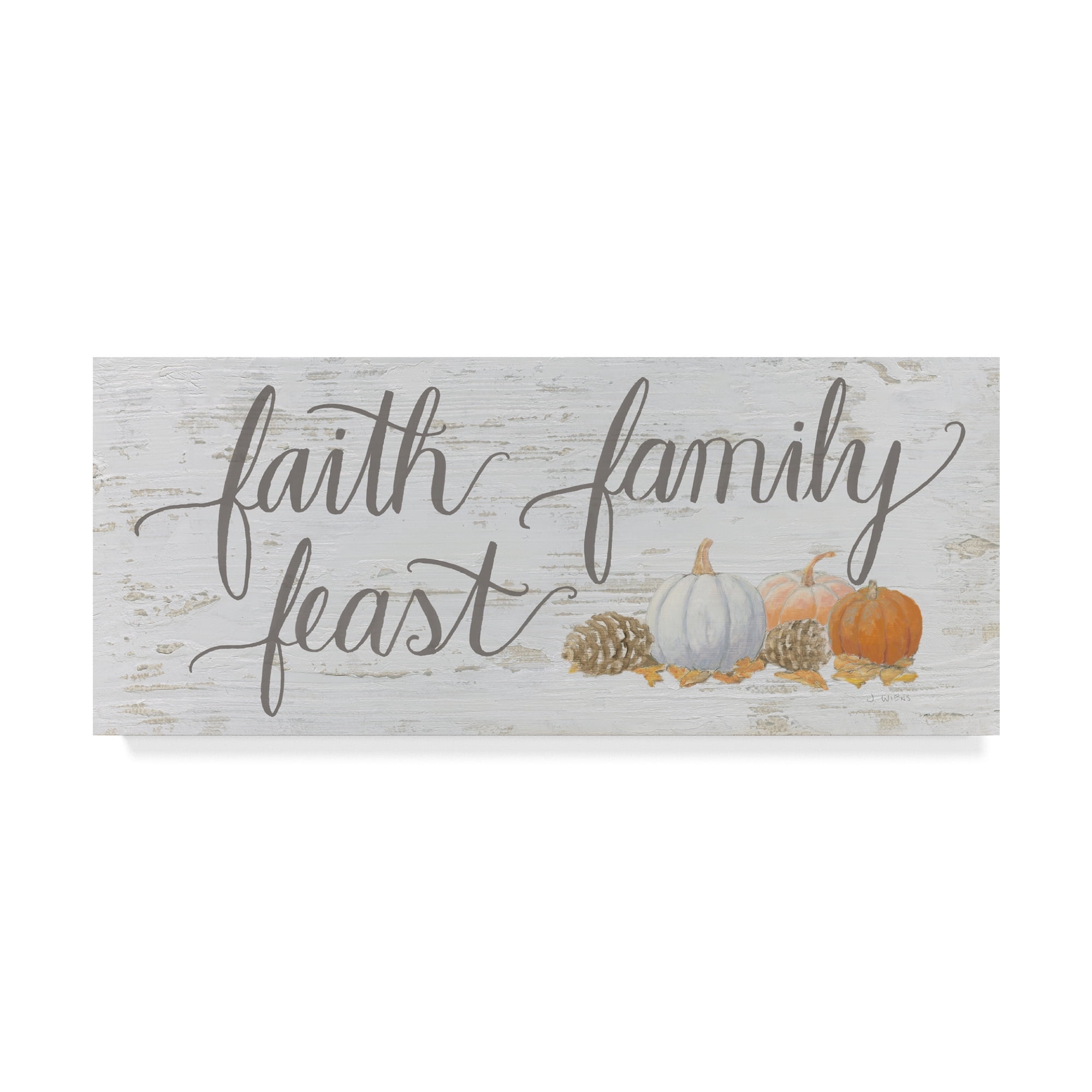 Trademark Fine Art 'Beautiful Bounty Sign III Script' Canvas Art by James Wiens