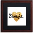 thumbnail image 1 of Trademark Fine Art "Beautiful On White" Canvas Art by Lisa Powell Braun, Black Matte, Wood Frame, 1 of 4