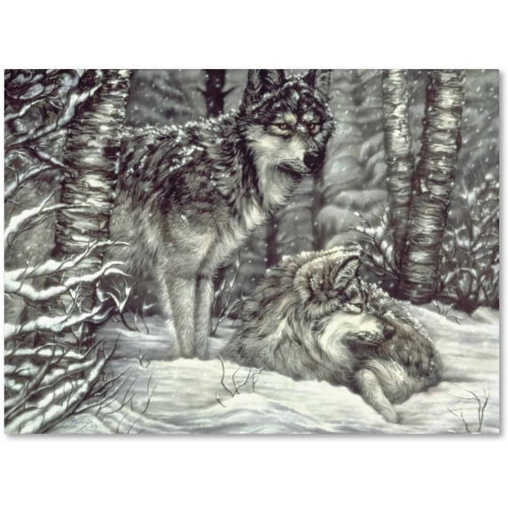 Trademark Fine Art 'Bedding Down' Canvas Art by Jenny Newland