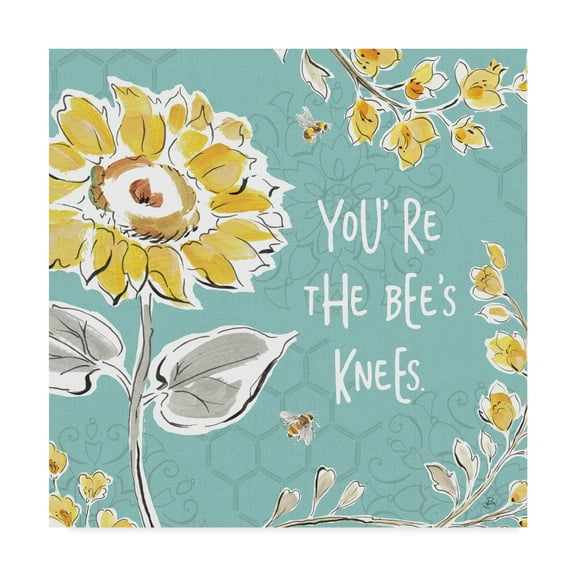 Trademark Fine Art 'Bee Happy II' Canvas Art by Daphne Brissonnet