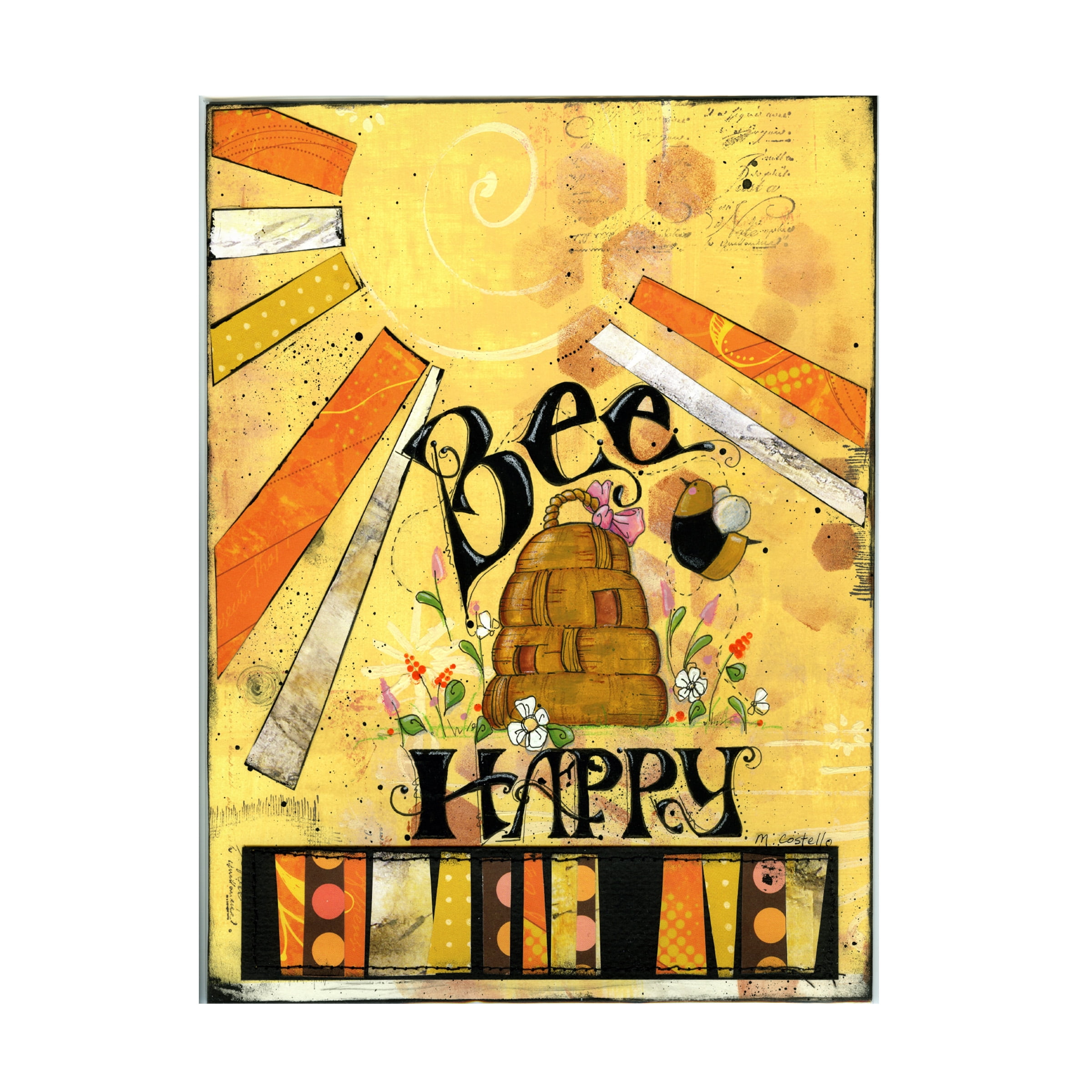 Trademark Fine Art 'Bee Hive Happy' Canvas Art by Maureen Lisa Costello