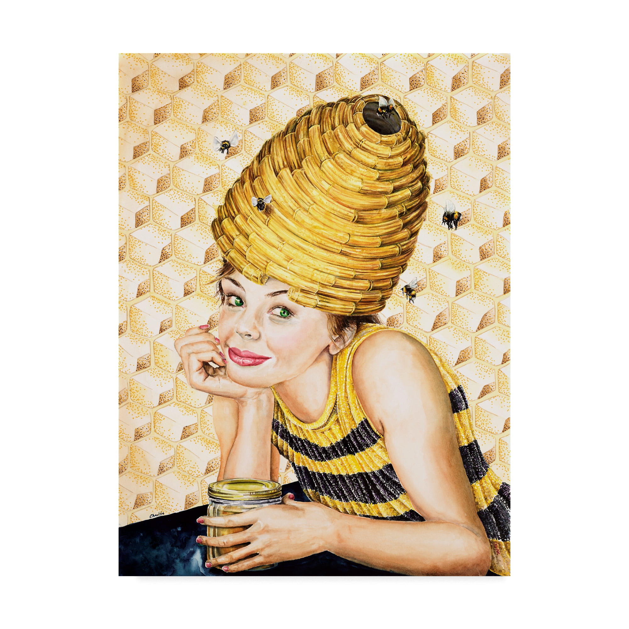 Trademark Fine Art 'Beehive Hairdo' Canvas Art by Charlsie Kelly