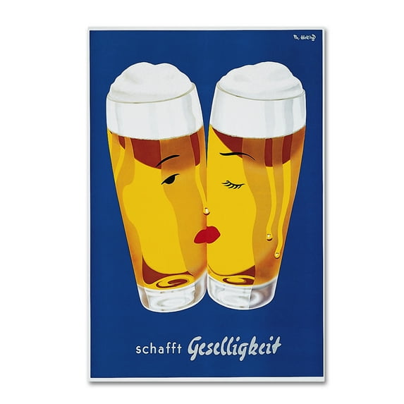 Trademark Fine Art 'Beer Creates Sociability' Canvas Art by Vintage Lavoie