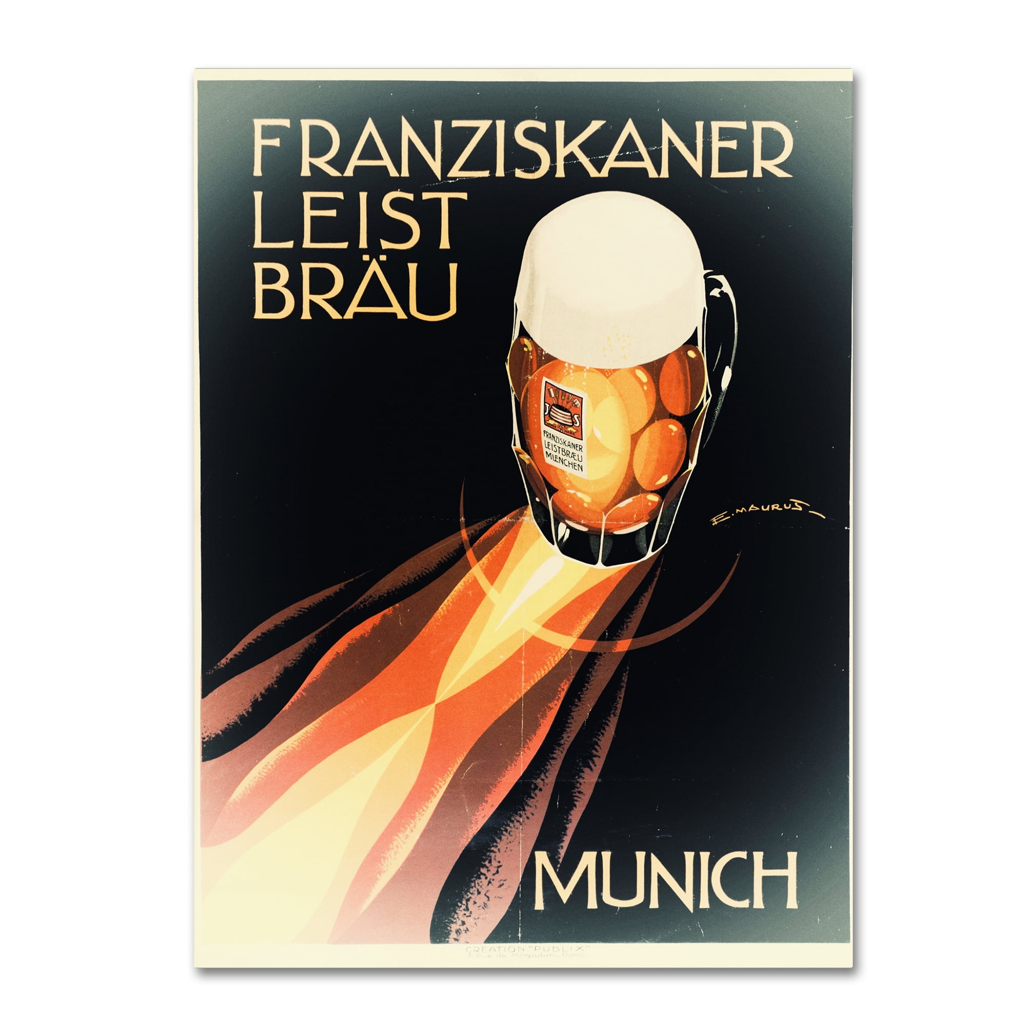 Vintage Beer Munich Gallery-Wrapped Canvas Art, 14" x 19"
