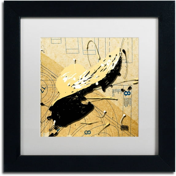 Trademark Fine Art "Beige Floppy" Canvas Art by Roderick Stevens, White Matte, Black Frame