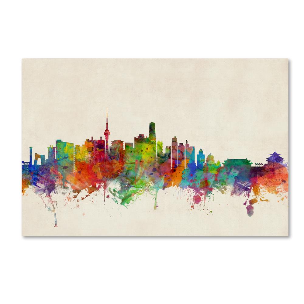 Trademark Fine Art "Beijing China Skyline" Canvas Art by Michael Tompsett
