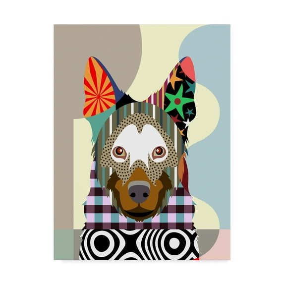 Trademark Fine Art 'Belgian Malinois' Canvas Art by Lanre Adefioye