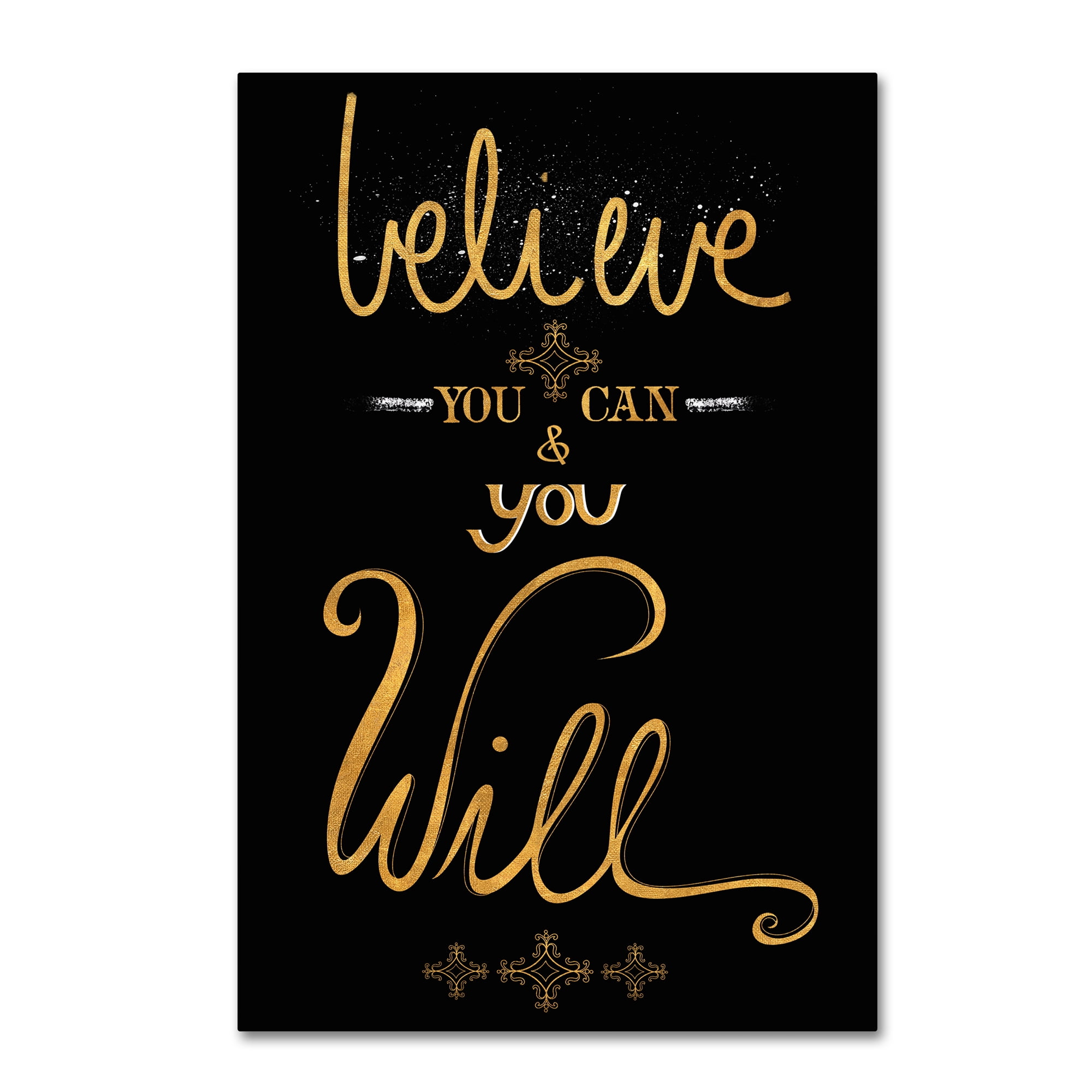 Trademark Fine Art 'Believe' Canvas Art by Lisa Powell Braun
