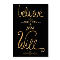 Trademark Fine Art 'Believe' Canvas Art by Lisa Powell Braun