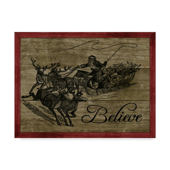Trademark Fine Art 'Believe Sleigh' Canvas Art by Jean Plout