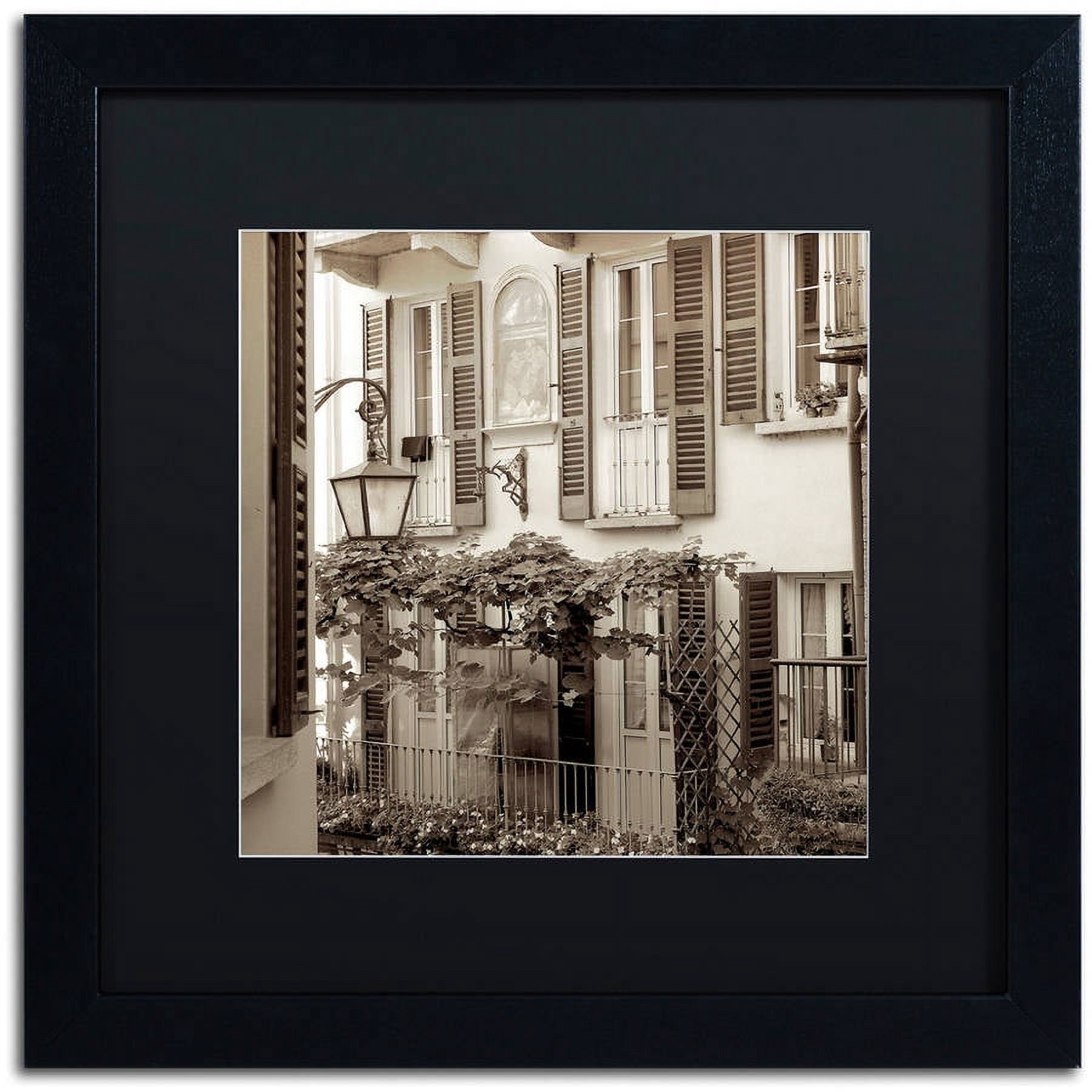 Trademark Fine Art "Bellagio I" Canvas Art by Alan Blaustein, Black Matte, Black Frame