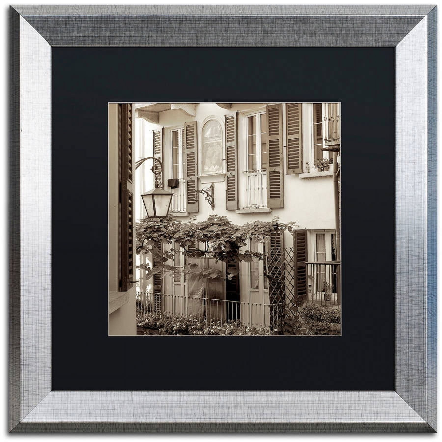Trademark Fine Art "Bellagio I" Canvas Art by Alan Blaustein, Black Matte, Silver Frame