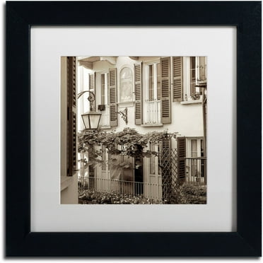 Trademark Fine Art "Bellagio I" Canvas Art by Alan Blaustein, White Matte, Black Frame