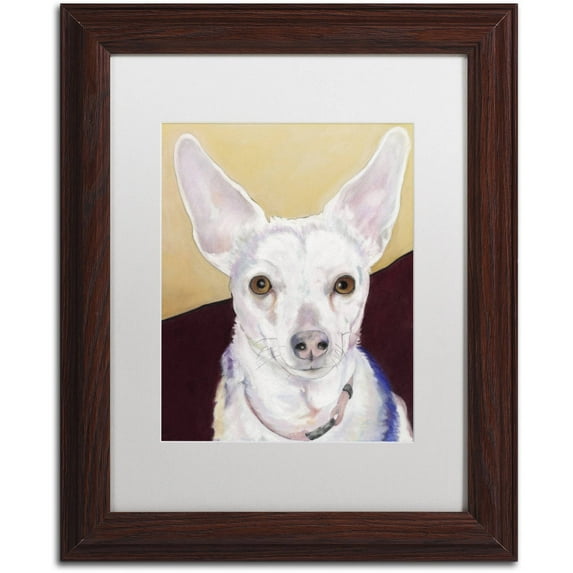 Trademark Fine Art "Belle" Canvas Art by Pat Saunders-White, White Matte, Wood Frame