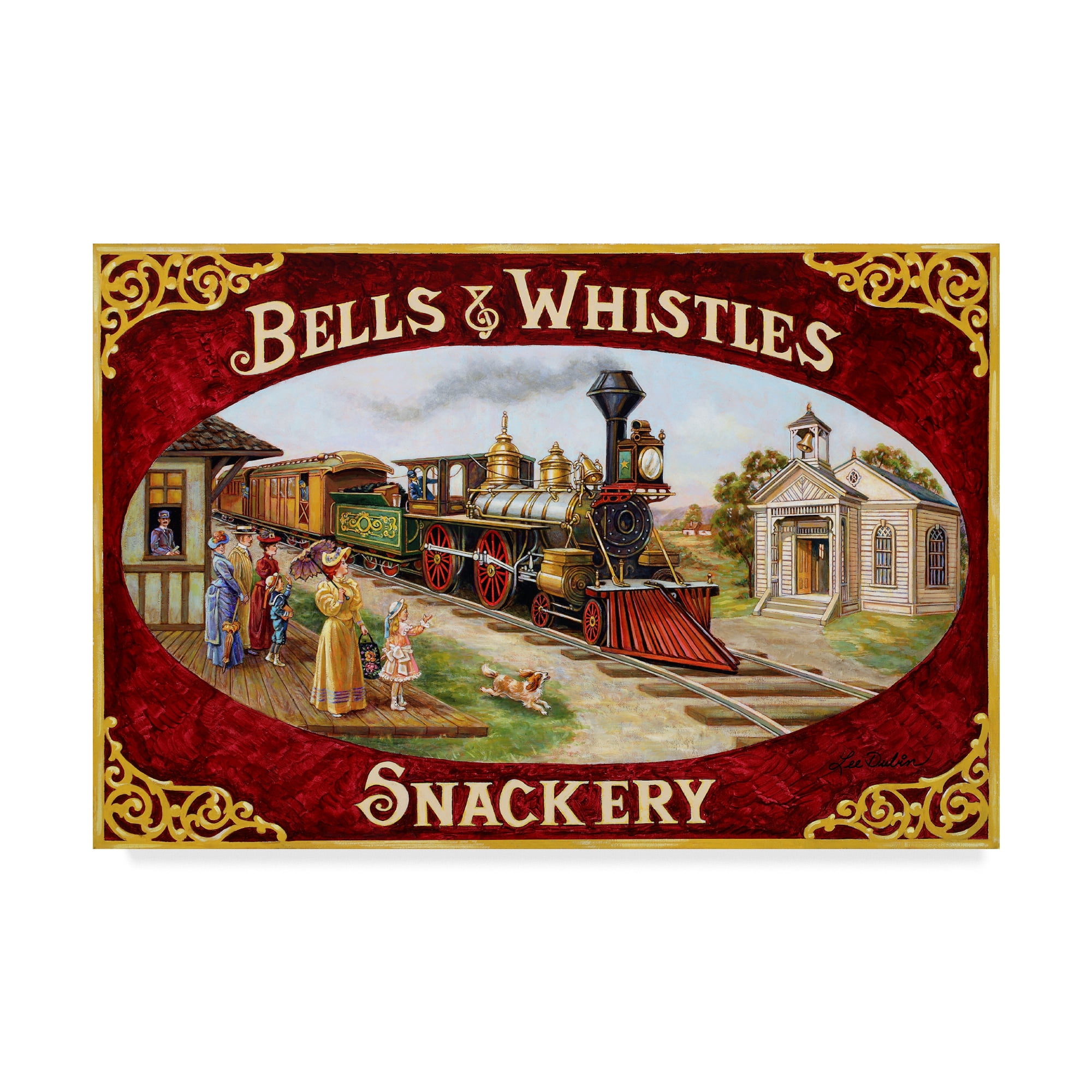 Trademark Fine Art 'Bells And Whistles Train' Canvas Art by Lee Dubin