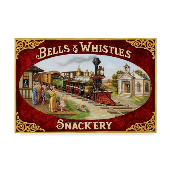 Trademark Fine Art 'Bells And Whistles Train' Canvas Art by Lee Dubin