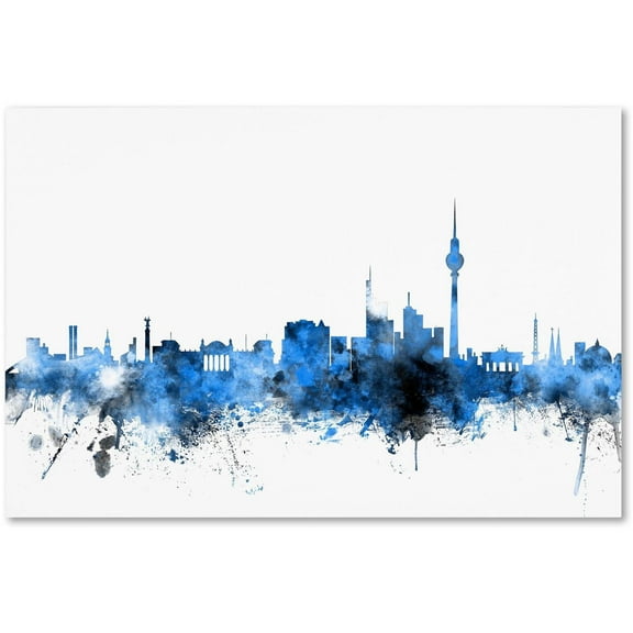 Trademark Fine Art "Berlin Germany Skyline" Canvas Art by Michael Tompsett