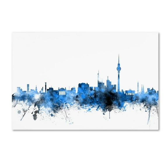 Trademark Fine Art "Berlin Germany Skyline" Canvas Art by Michael Tompsett