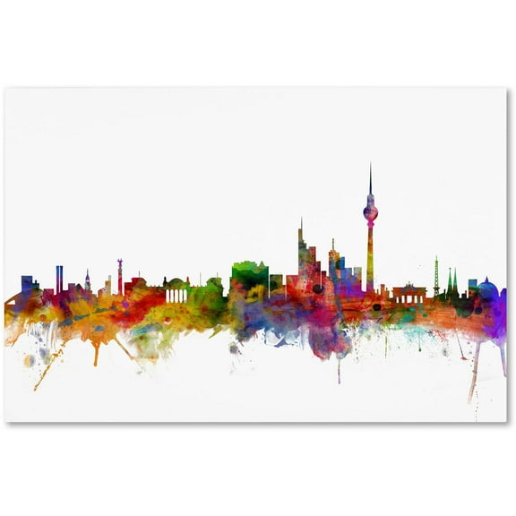 Trademark Fine Art "Berlin Germany Skyline" Canvas Art by Michael Tompsett