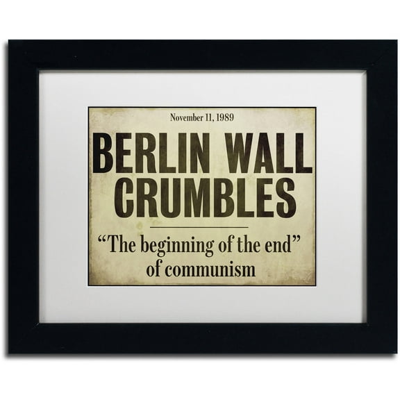 Trademark Fine Art "Berlin Wall" Canvas Art by Color Bakery White Matte, Black Frame