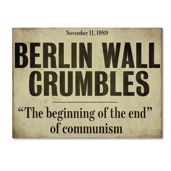 Trademark Fine Art "Berlin Wall" Canvas Art by Color Bakery