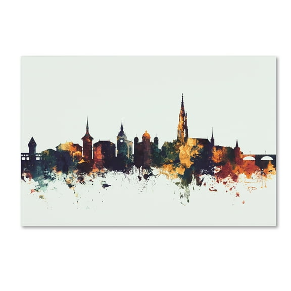 Trademark Fine Art 'Bern Switzerland Skyline V' Canvas Art by Michael Tompsett