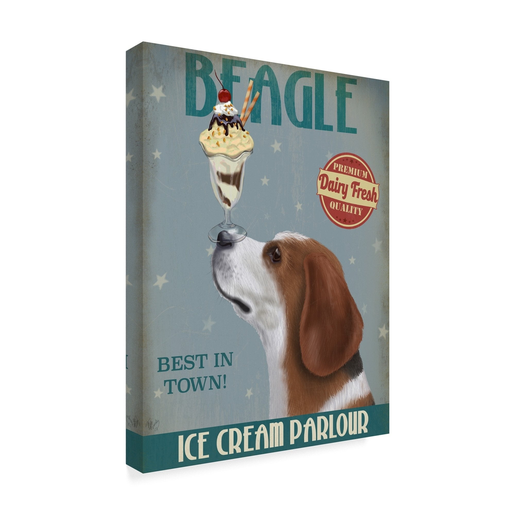 Trademark Fine Art 'Bernese Ice Cream' Canvas Art by Fab Funky