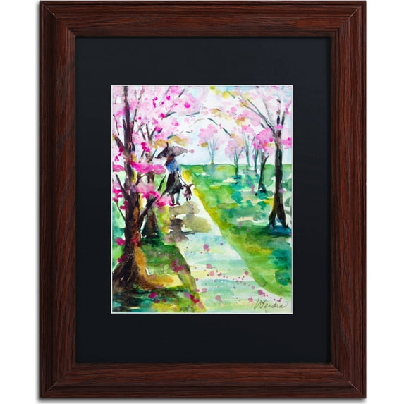 Trademark Fine Art "Best Friends" Canvas Art by Wendra, Black Matte, Wood Frame