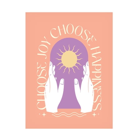 Trademark Fine Art Beth Cai Choose Joy Choose Happiness Canvas Wall Art