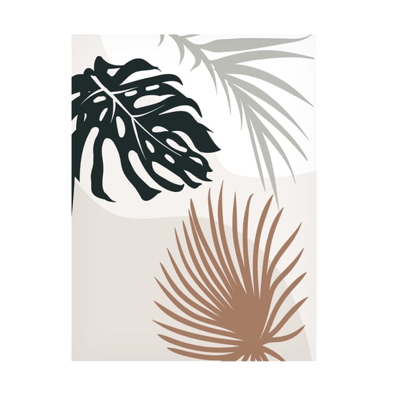 Trademark Fine Art Beth Cai Tropical Leaves No3 Canvas Wall Art