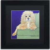 Trademark Fine Art "Betty Boop" Canvas Art by Pat Saunders-White, Black Matte, Black Frame