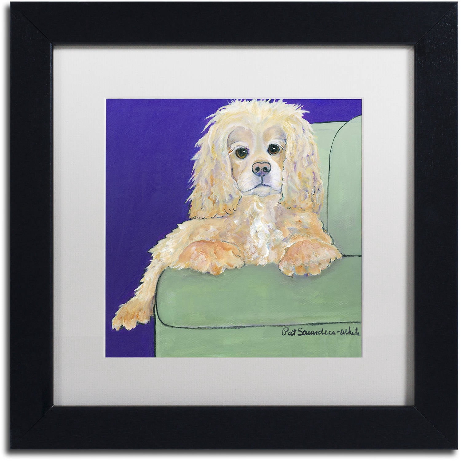 Trademark Fine Art "Betty Boop" Canvas Art by Pat Saunders-White, White Matte, Black Frame