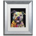 thumbnail image 1 of Trademark Fine Art "Beware of Pit Bulls" Canvas Art by Dean Russo, White Matte, Silver Frame, 1 of 4