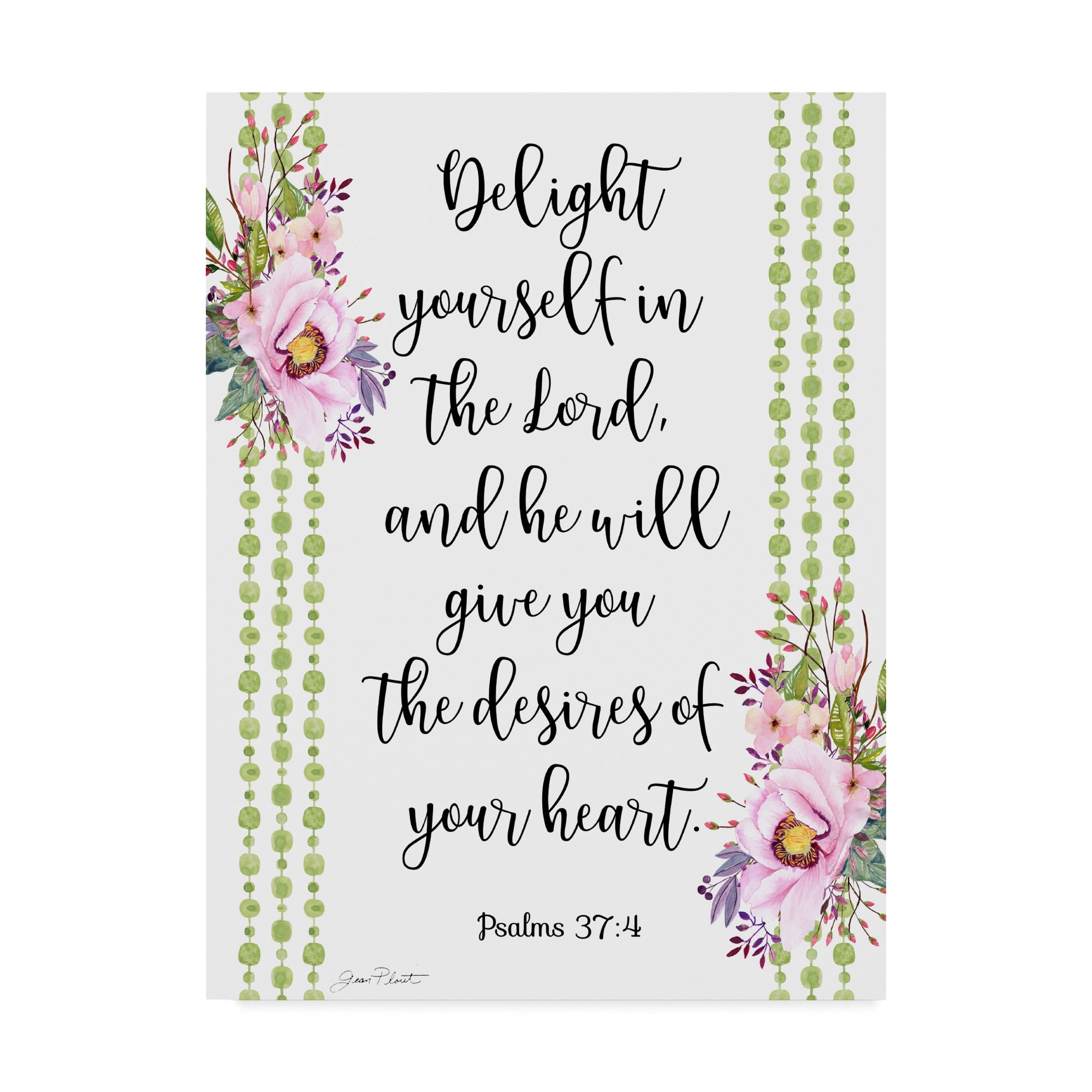 Trademark Fine Art 'Bible Verse Bouquet 2' Canvas Art by Jean Plout