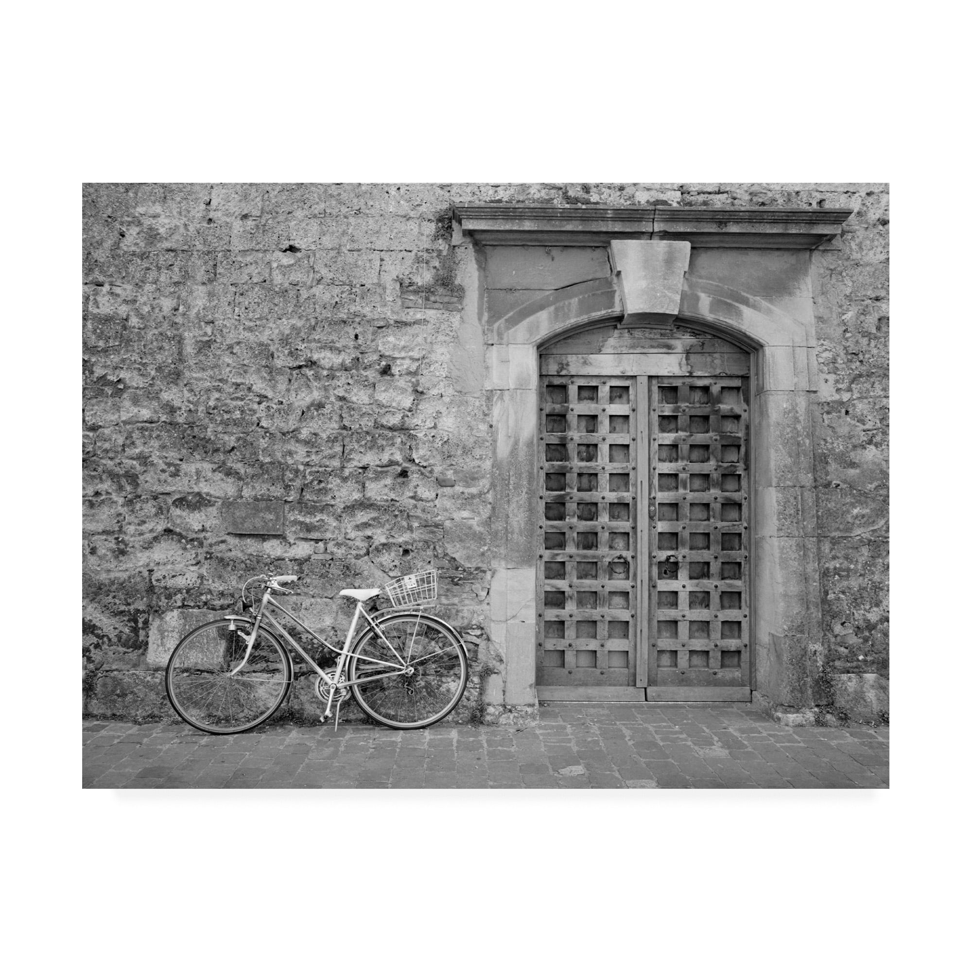 Trademark Fine Art 'Bicycle And Door Verdun Switzerland' Canvas Art by Monte Nagler