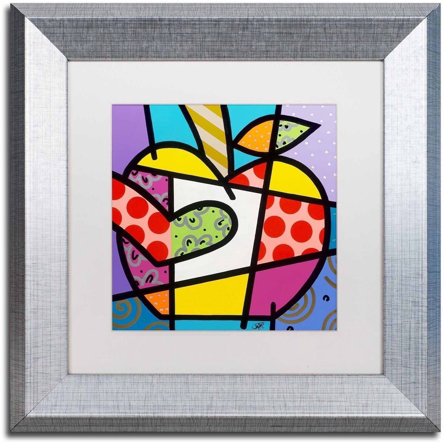 Trademark Fine Art 'Big Apple I' Canvas Art by Roberto Rafael, White Matte, Silver Frame