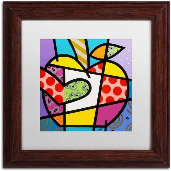 Trademark Fine Art 'Big Apple I' Canvas Art by Roberto Rafael, White Matte, Wood Frame