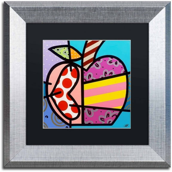Trademark Fine Art 'Big Apple II' Canvas Art by Roberto Rafael, Black Matte, Silver Frame