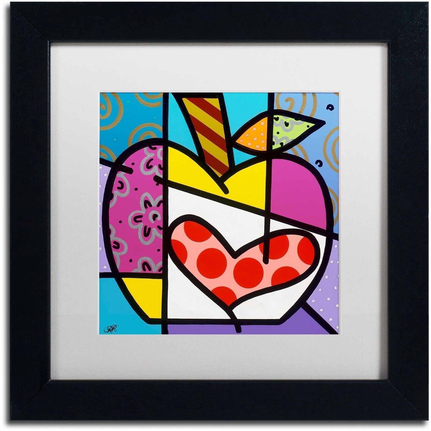 Trademark Fine Art 'Big Apple III' Canvas Art by Roberto Rafael, White Matte, Black Frame