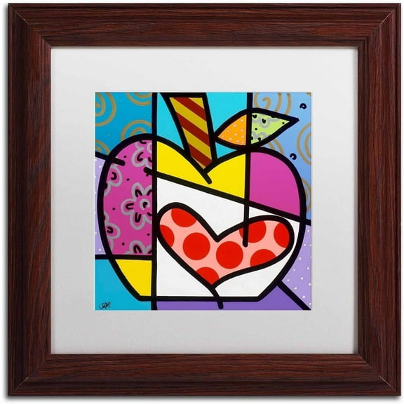 Trademark Fine Art 'Big Apple III' Canvas Art by Roberto Rafael, White Matte, Wood Frame
