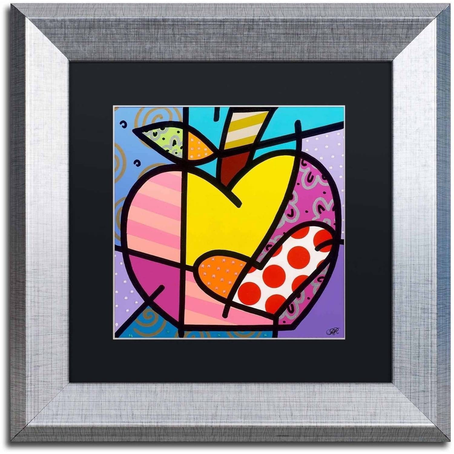 Trademark Fine Art 'Big Apple IV' Canvas Art by Roberto Rafael, Black Matte, Silver Frame