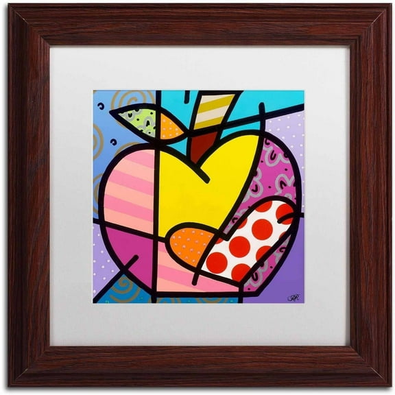 Trademark Fine Art 'Big Apple IV' Canvas Art by Roberto Rafael, White Matte, Wood Frame