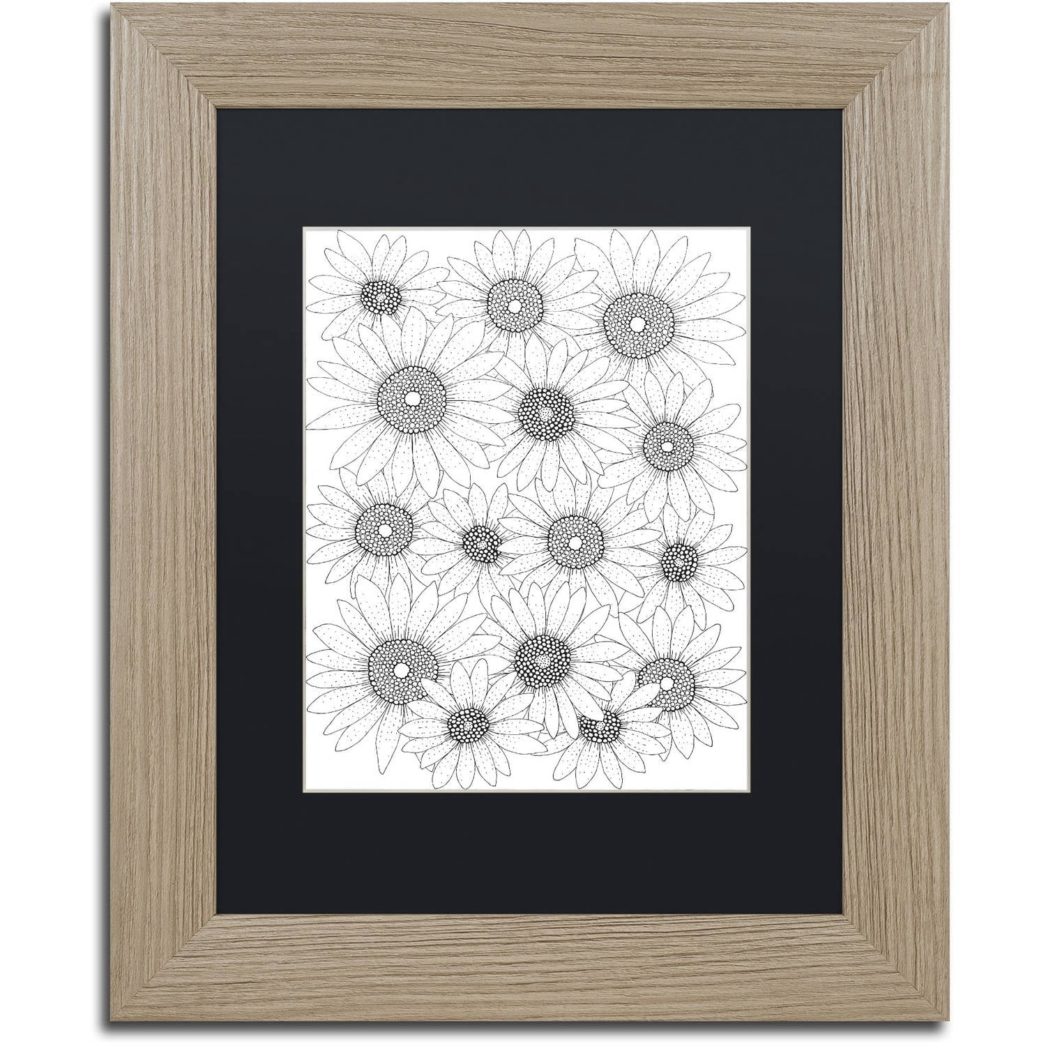 Trademark Fine Art "Big Beautiful Blossoms 11" Canvas Art by Hello Angel, Black Matte, Birch Frame