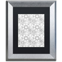 Trademark Fine Art "Big Beautiful Blossoms 12" Canvas Art by Hello Angel, Black Matte, Silver Frame