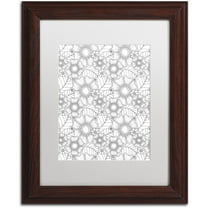 Trademark Fine Art "Big Beautiful Blossoms 12" Canvas Art by Hello Angel, White Matte, Wood Frame
