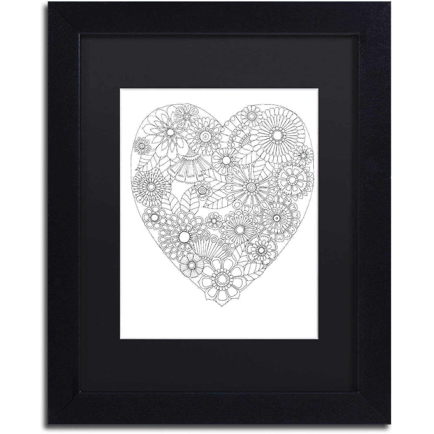 Trademark Fine Art "Big Beautiful Blossoms 13" Canvas Art by Hello Angel, Black Matte, Black Frame