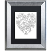 Trademark Fine Art "Big Beautiful Blossoms 13" Canvas Art by Hello Angel, Black Matte, Silver Frame