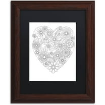 Trademark Fine Art "Big Beautiful Blossoms 13" Canvas Art by Hello Angel, Black Matte, Wood Frame